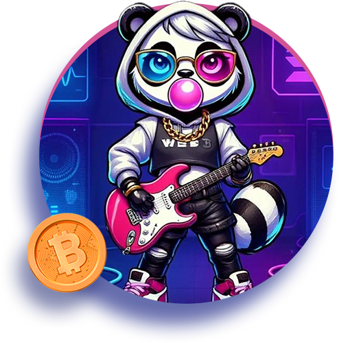 Panda playing guitar